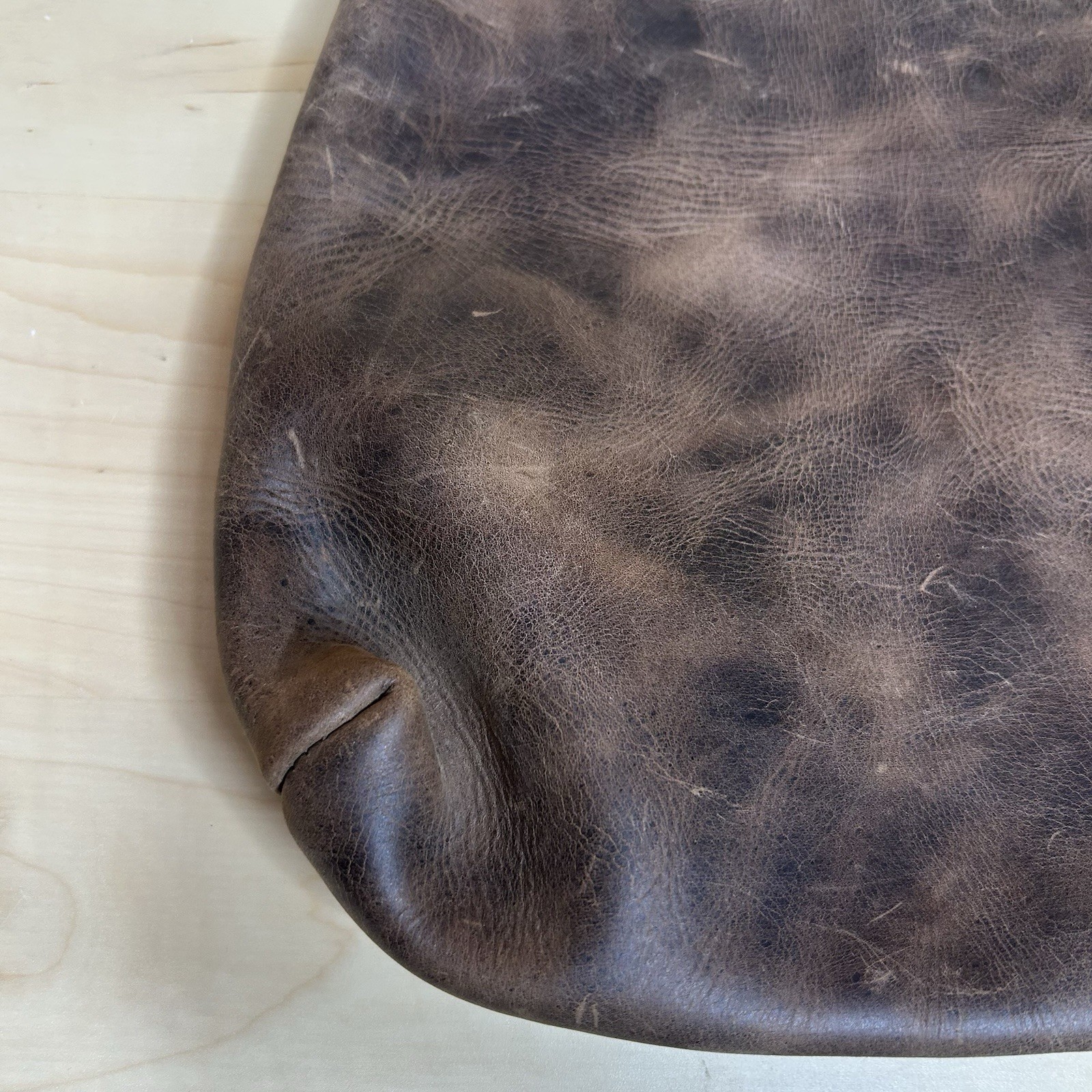 Hide & Drink Leather Tote Bag Purse Bourbon Brown Full Grain Minimalist Pouch