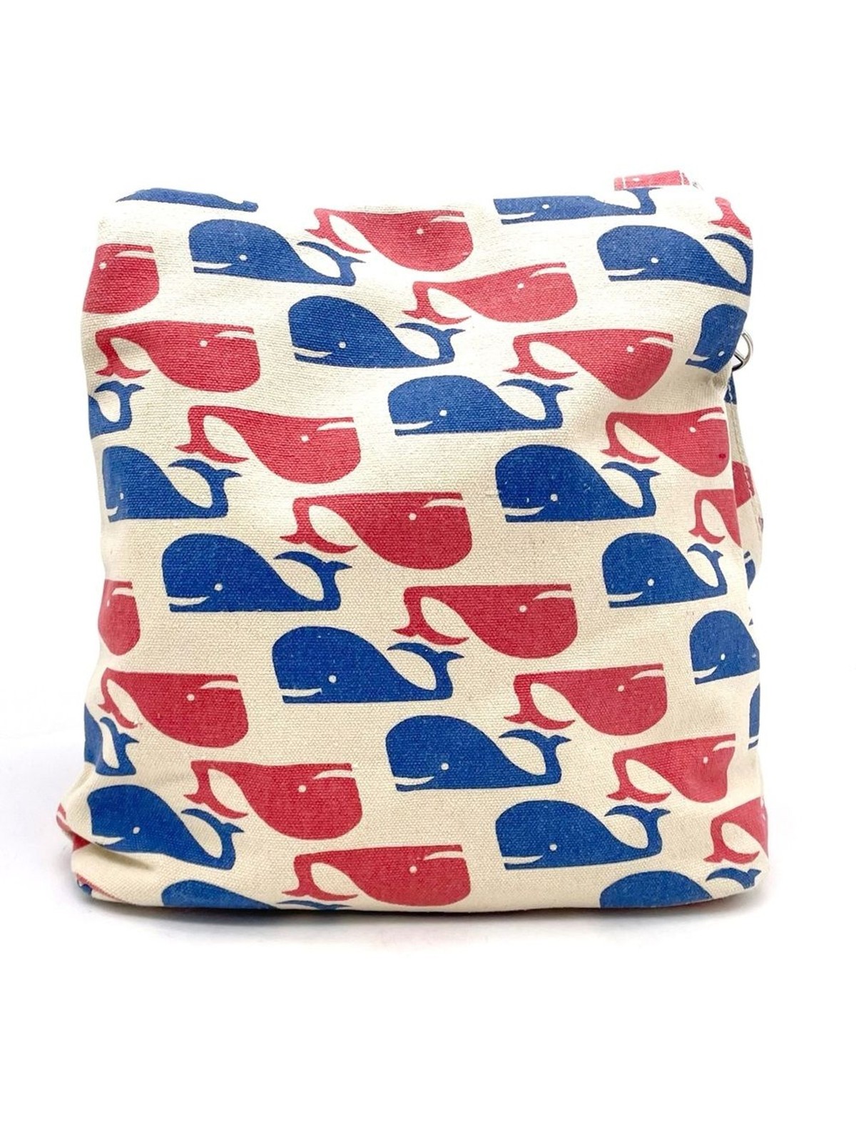 Bungalow360 Whale Print Small Crossbody Messenger Bag Canvas Peace Zipper Vegan