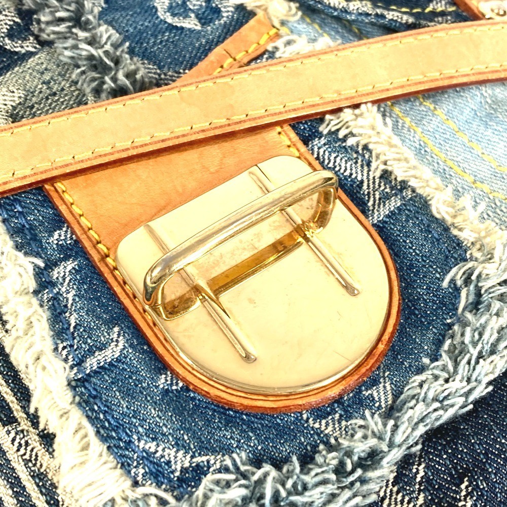 LOUIS VUITTON M95374 MonogramDenim Patchwork Post Messenger Bag Shoulder Bag