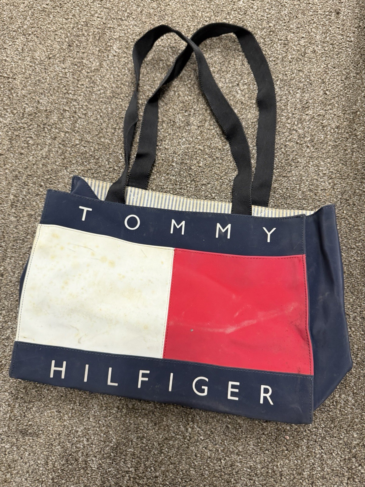 Tommy Hilfiger Big Logo Large Tote Bag – Red White Blue – Classic SKU:O