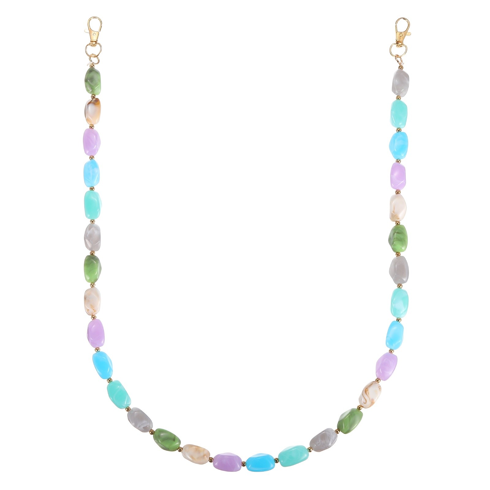 Bead Purse Strap Acrylic Purse Chain Extender, 30.12″, Light Mixed Color
