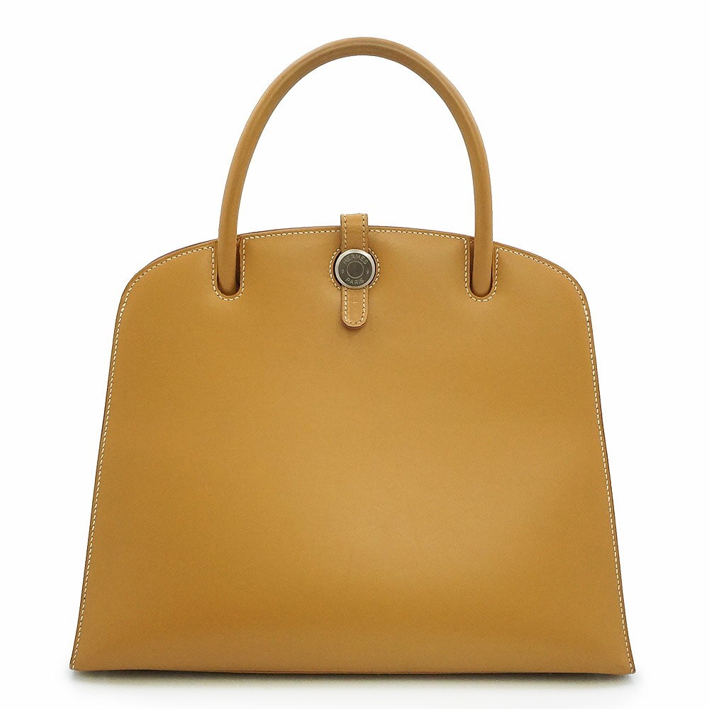 Hermes Dalvy MM Handbag Bag Veau Chamonix Leather Naturel 11.8×9.3in C Stamp 99