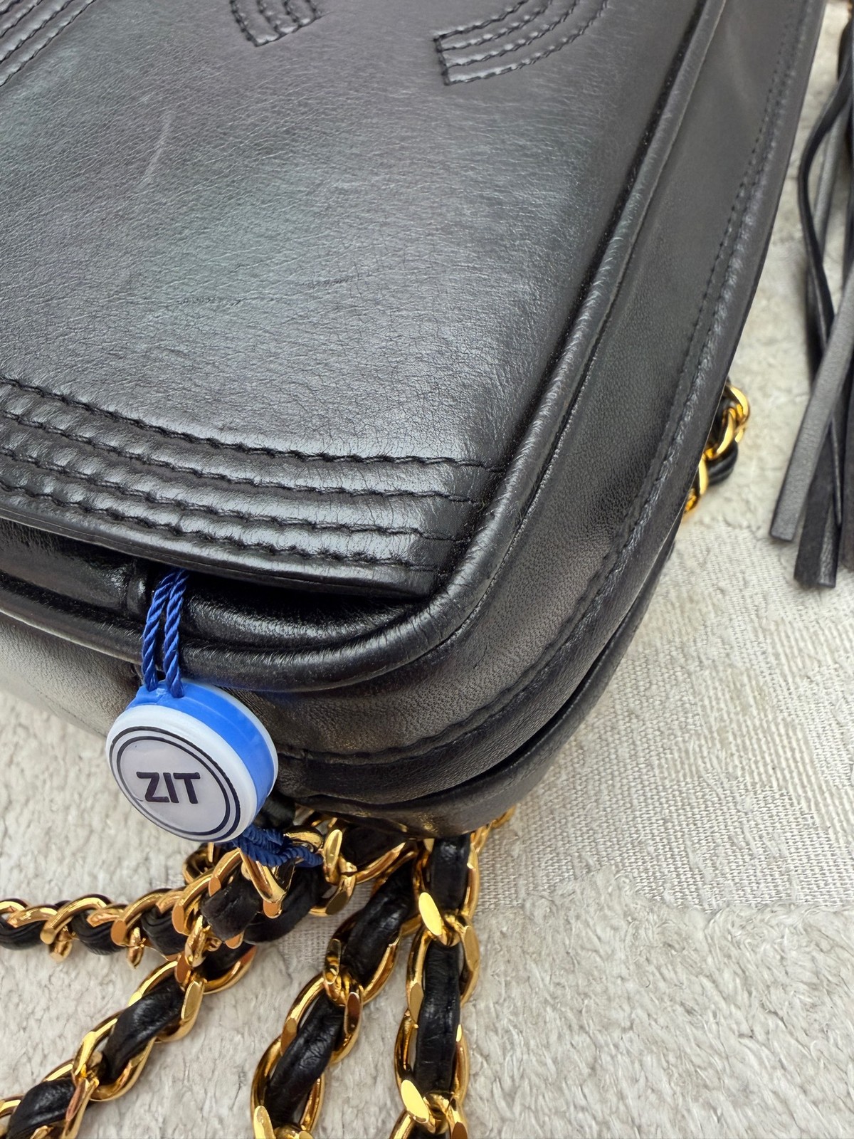 Chanel Vintage Camera Bag Normal Black Lambskin Leather Crossbody Duty Paid