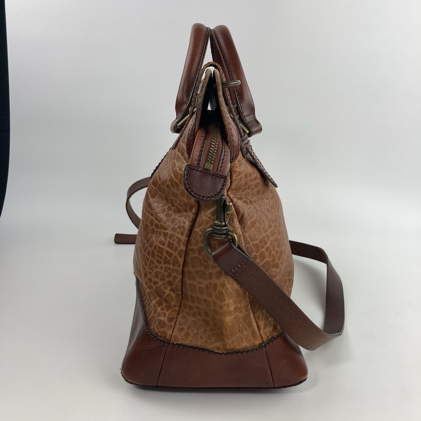 Liebeskind Berlin Jamina Satchel Bag Tan Brown Textured Bubble Leather Crossbody