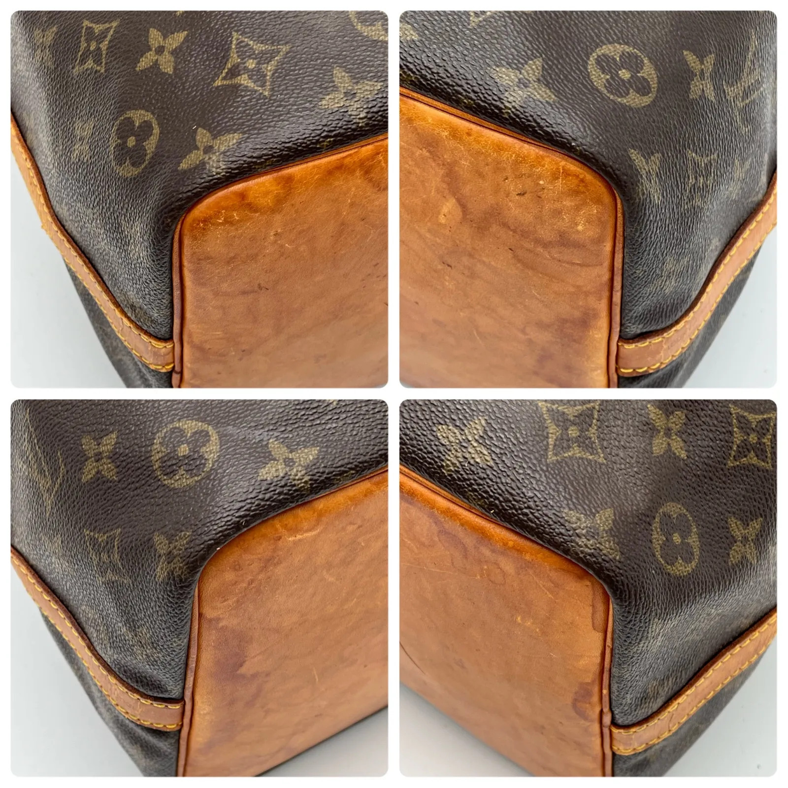 Auth Louis Vuitton Monogram Petit Noé Drawstring Shoulder Bag M42226 2Y8812