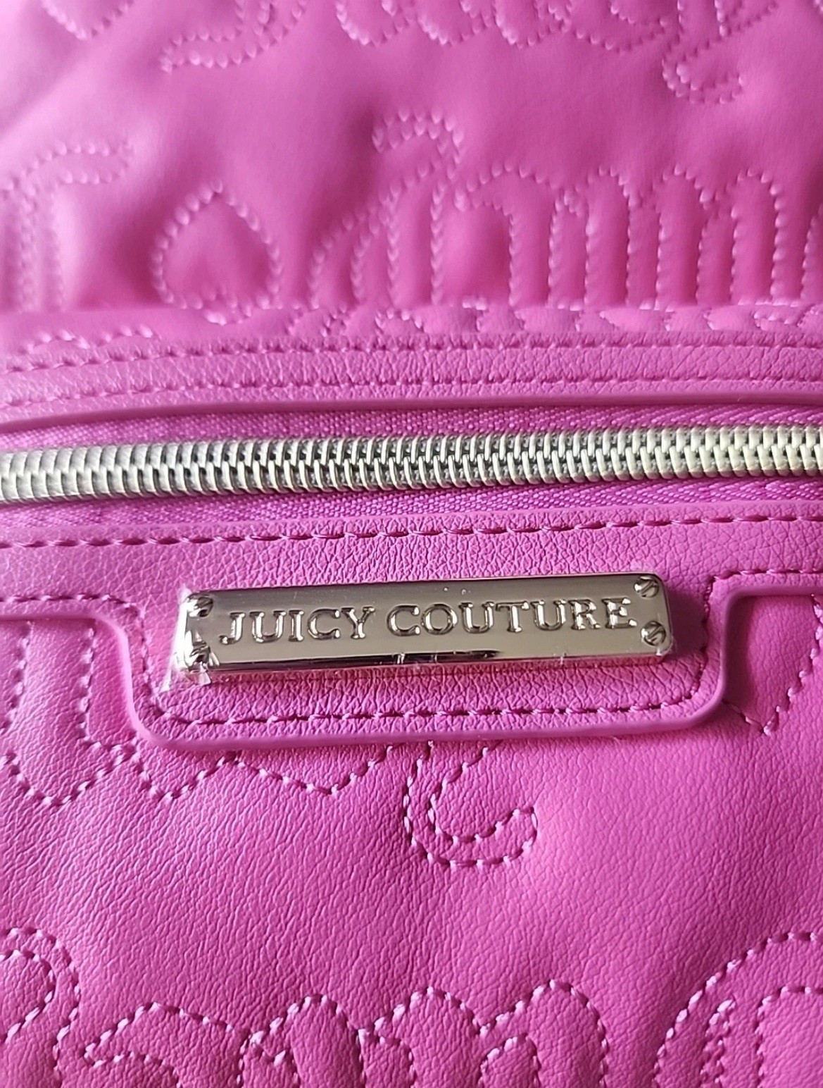 Juicy Couture Small Backpack Purse Pink Embroidered Design