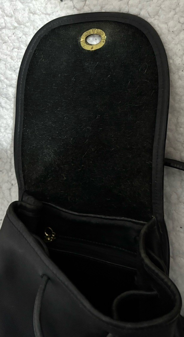 Coach 90s 9791 Black Leather Daypack Backpack Made In USA