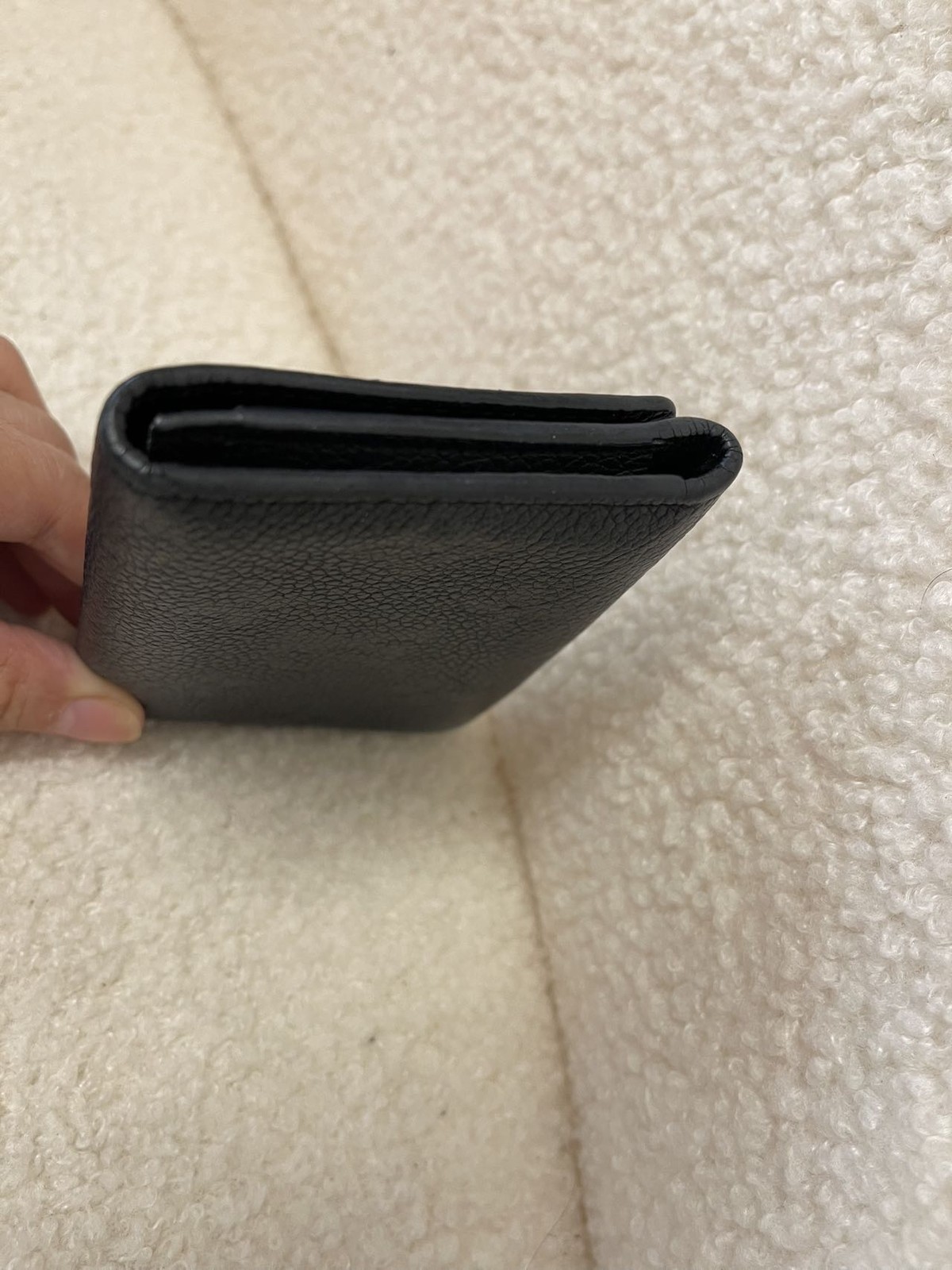 Louis Vuitton Monogram Empreinte Normal Size Black Leather Card Holder Duty Paid