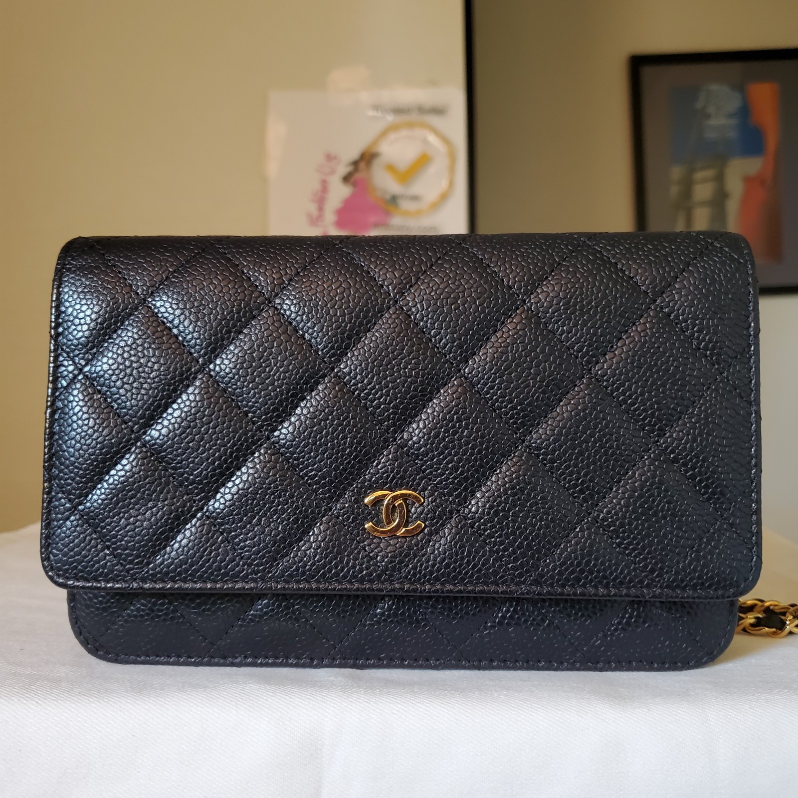 Chanel Classic Wallet On Chain Black caviar Gold Hw Crossbody Bag No Offer