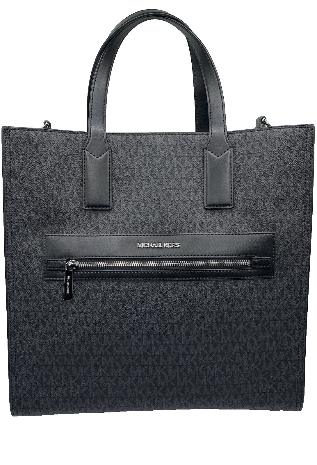 Michael Kors Women’s Kenly Tote Bag Black Logo Print Large Crossbody Top Handles