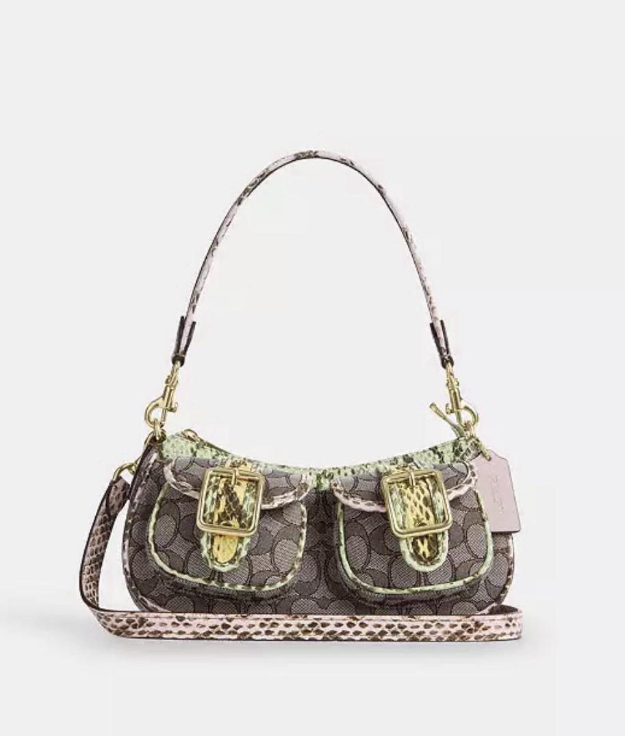 NWT COACH Ashton Shoulder & Crossbody Bag Signature Jacquard IM/Oak Multi CDW50