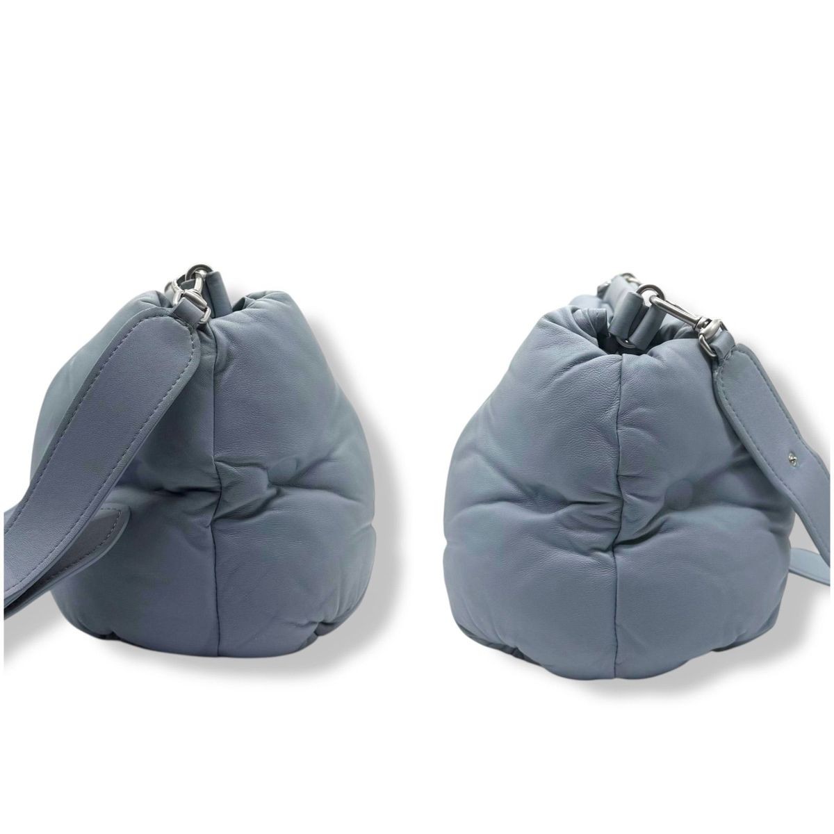 MAISON MARGIELA Bag: Glam Slam Medium Blue W40H28D13cm w/strap pouch;