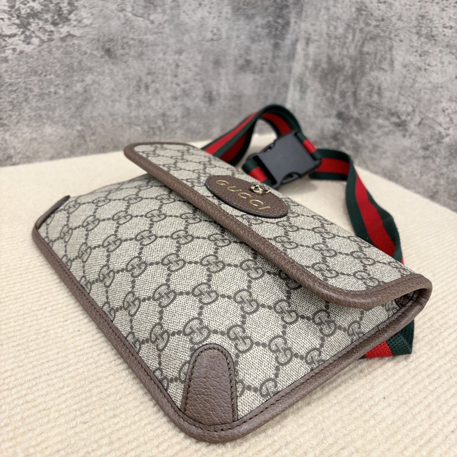 Gucci Neo Vintage Belt Bag Brown Gg Supreme Monogram (ws1210n7)