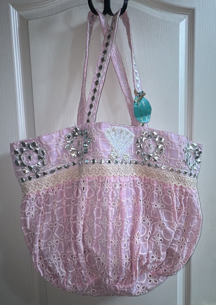 Antica Sartoria by Giacomo Cinque 2019 Boho Shoulder Bag NWT Pink Beads Girly