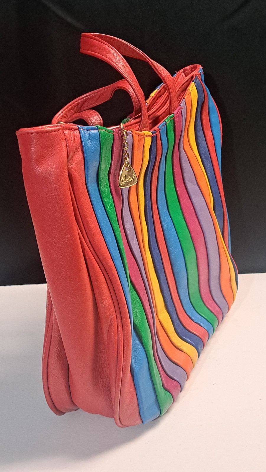 BRIO – Vintage 80’s Multi Color Leather Handbag