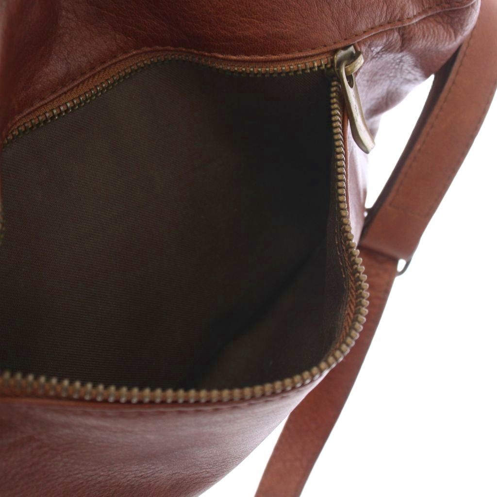 Stephans Leather Shoulder Bag Brown AB 19cm x 7.5cm x 11.4in x 3in