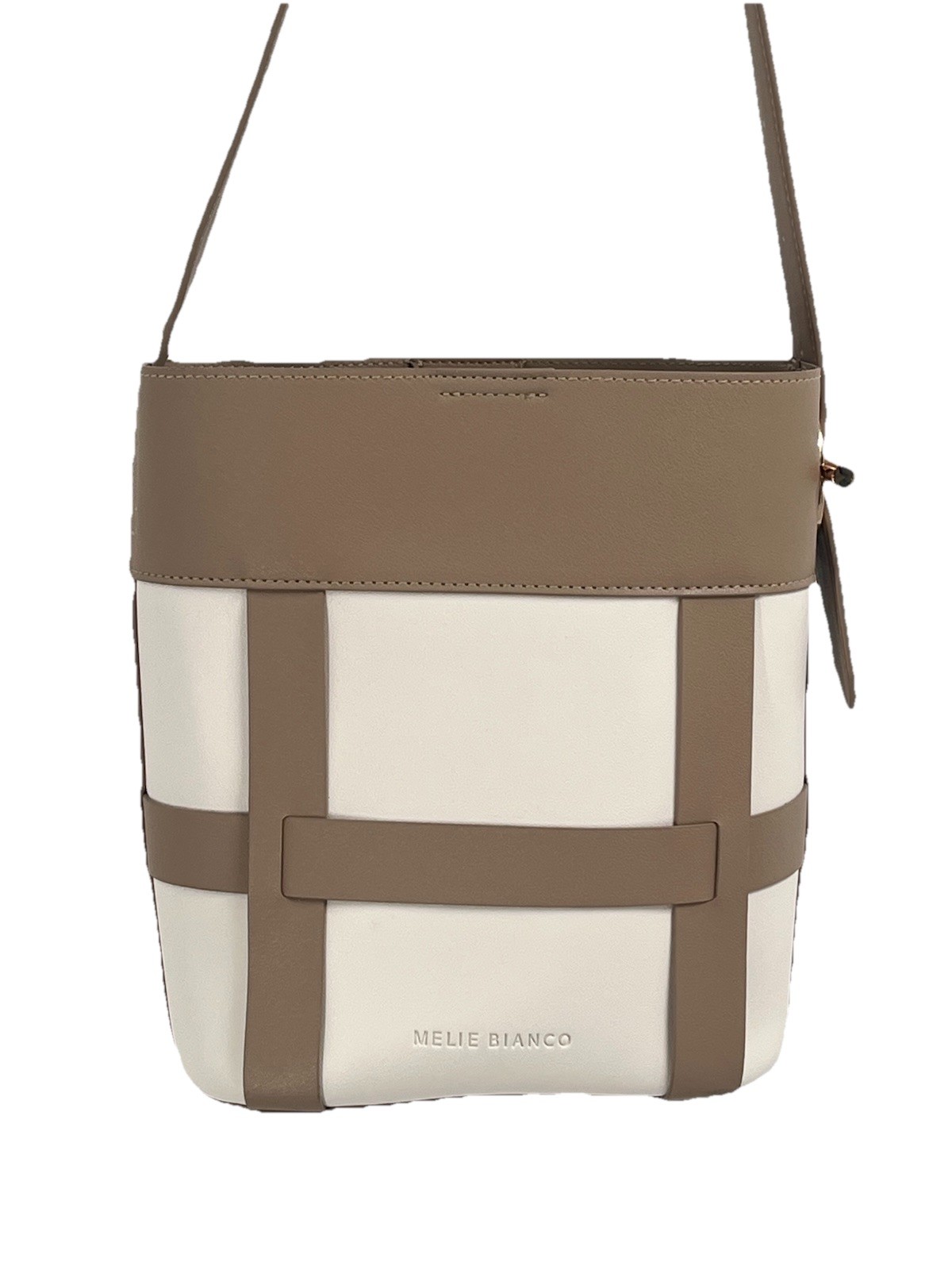 Melie Bianco Brynn Bone Vegan Shoulder Bag Bucket Purse