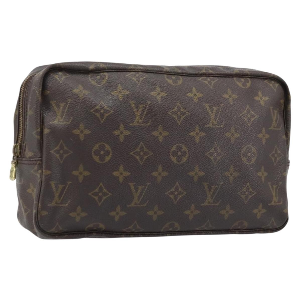 LOUIS VUITTON Monogram Trousse Toilette 28 Clutch Bag M47522 LV Auth BAZ228