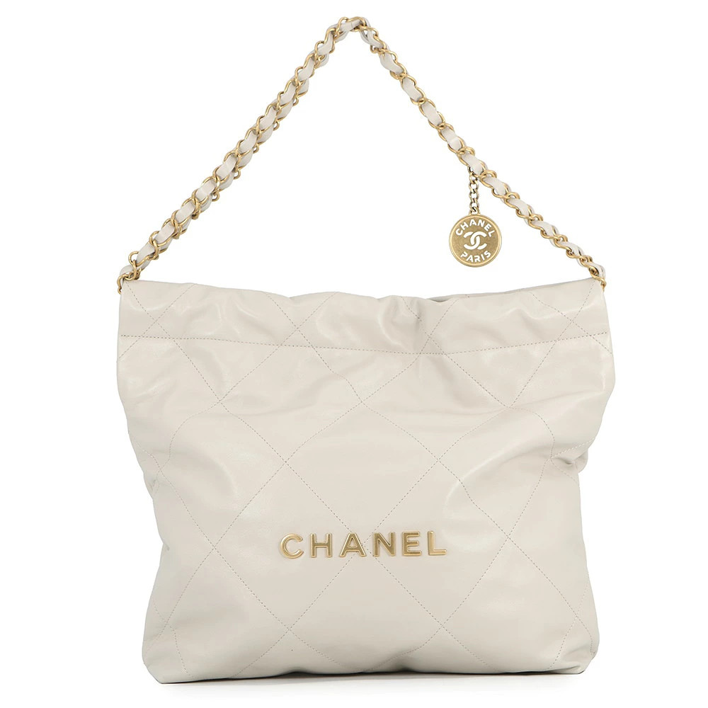 Chanel 22 Matelassé Small Shiny Calfskin Bag with Pouch AS3260 Handbag #TZB367