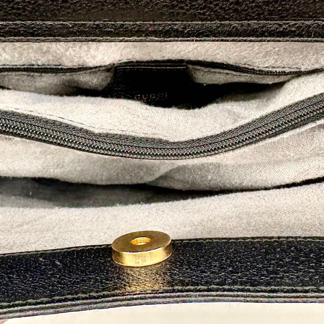 Excellent condition GUCCI Diana bamboo tote bag leather A4 black From Japan