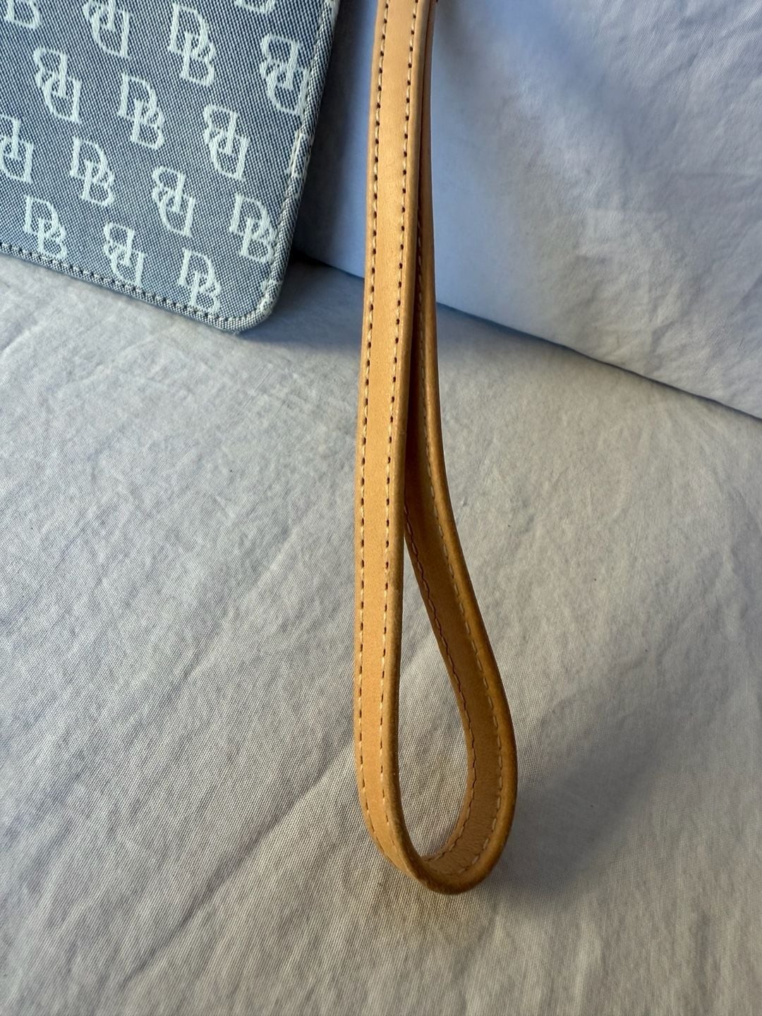 Dooney & Bourke Y2K NWOT Monogram Jacquard Zip-Top Wristlet with Key Ring