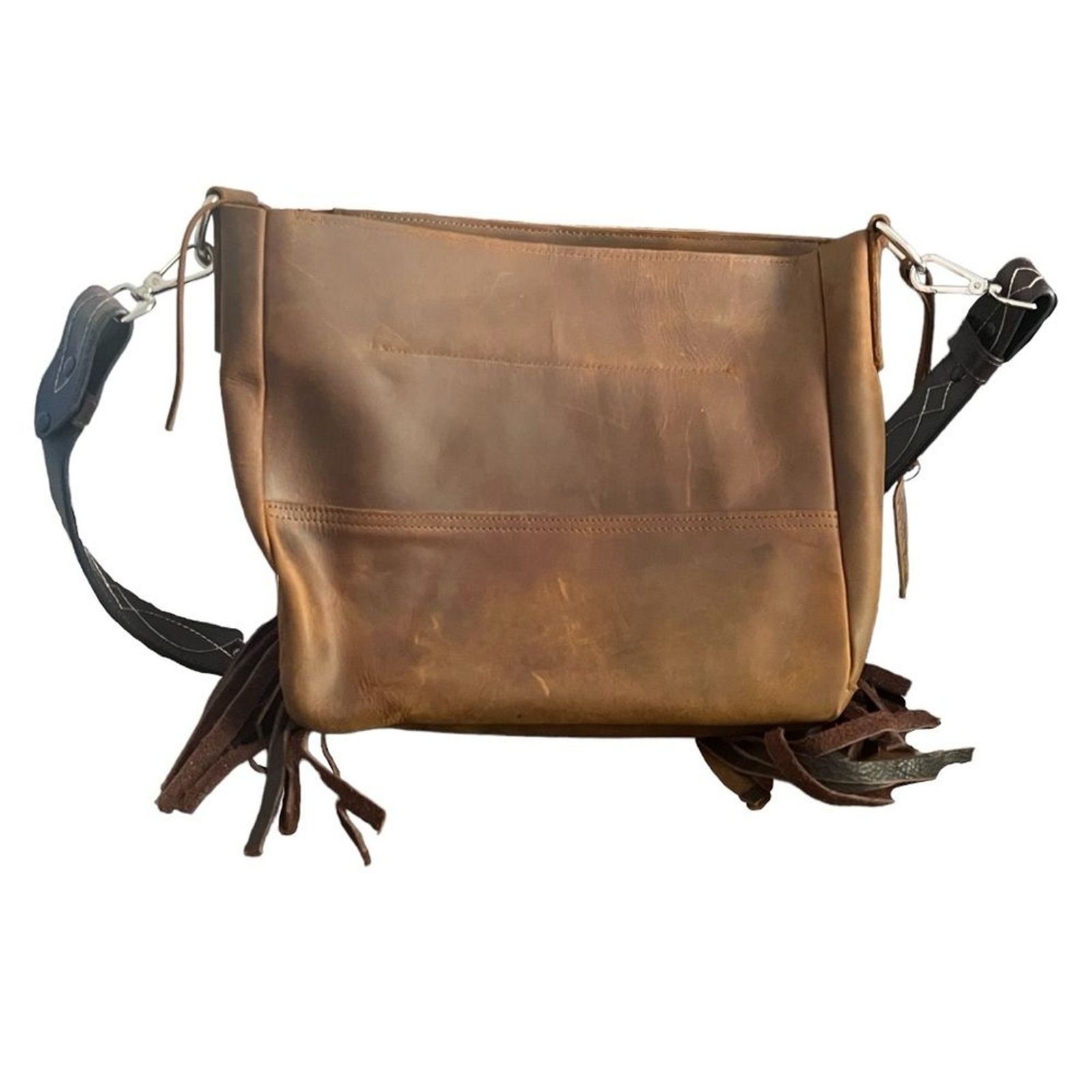 Fringe Hill Tooled Leather Crossbody Purse