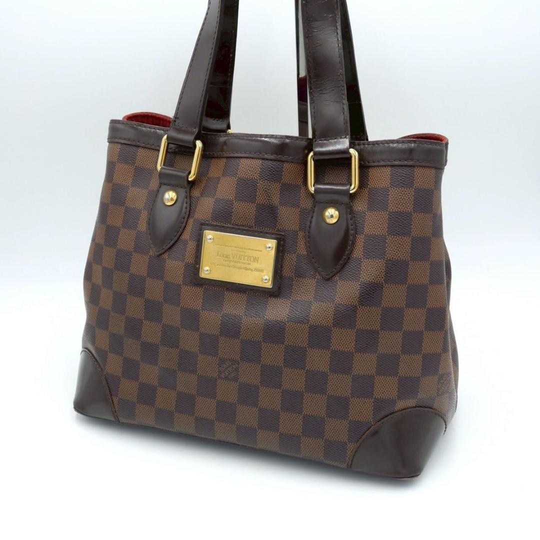 Louis Vuitton Hampstead PM N51205 Damier Ebene Canvas Tote Handbag Brown