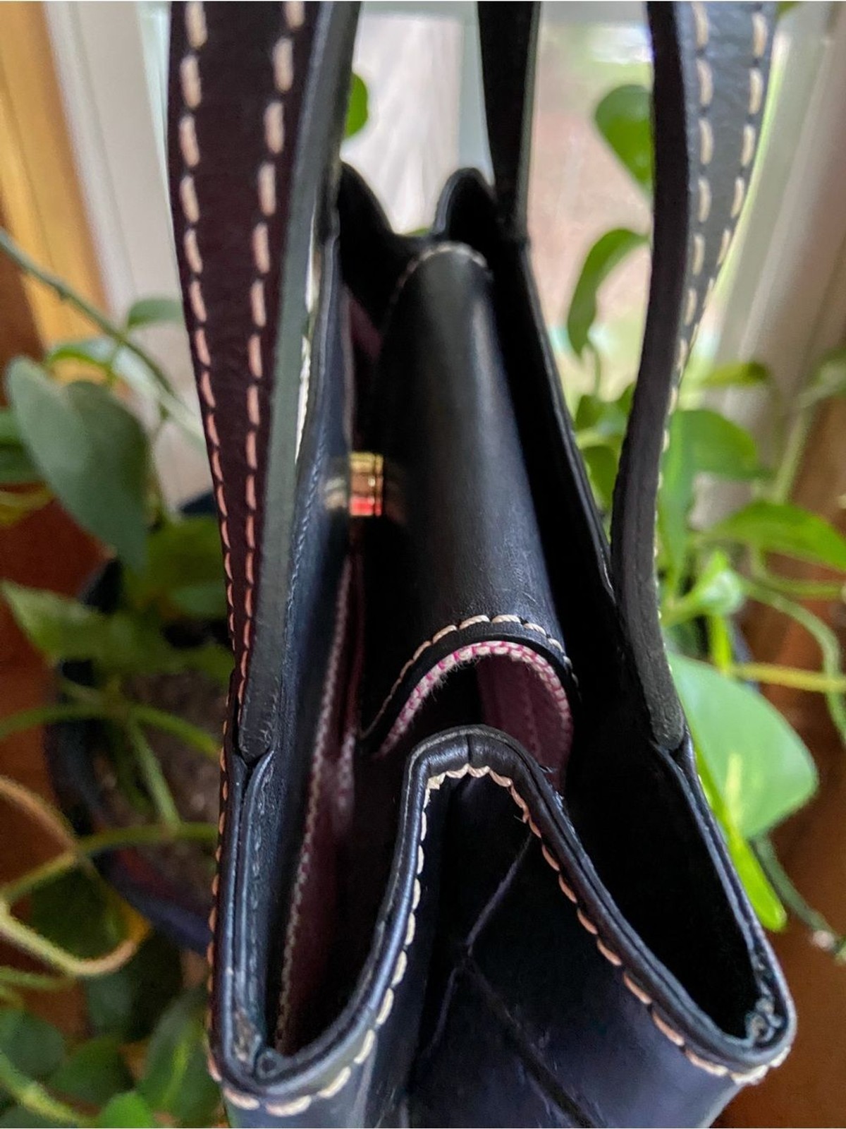 Vintage Dooney & Bourke Black Croc Embossed Leather Mini Tote Bag Y2K 90s