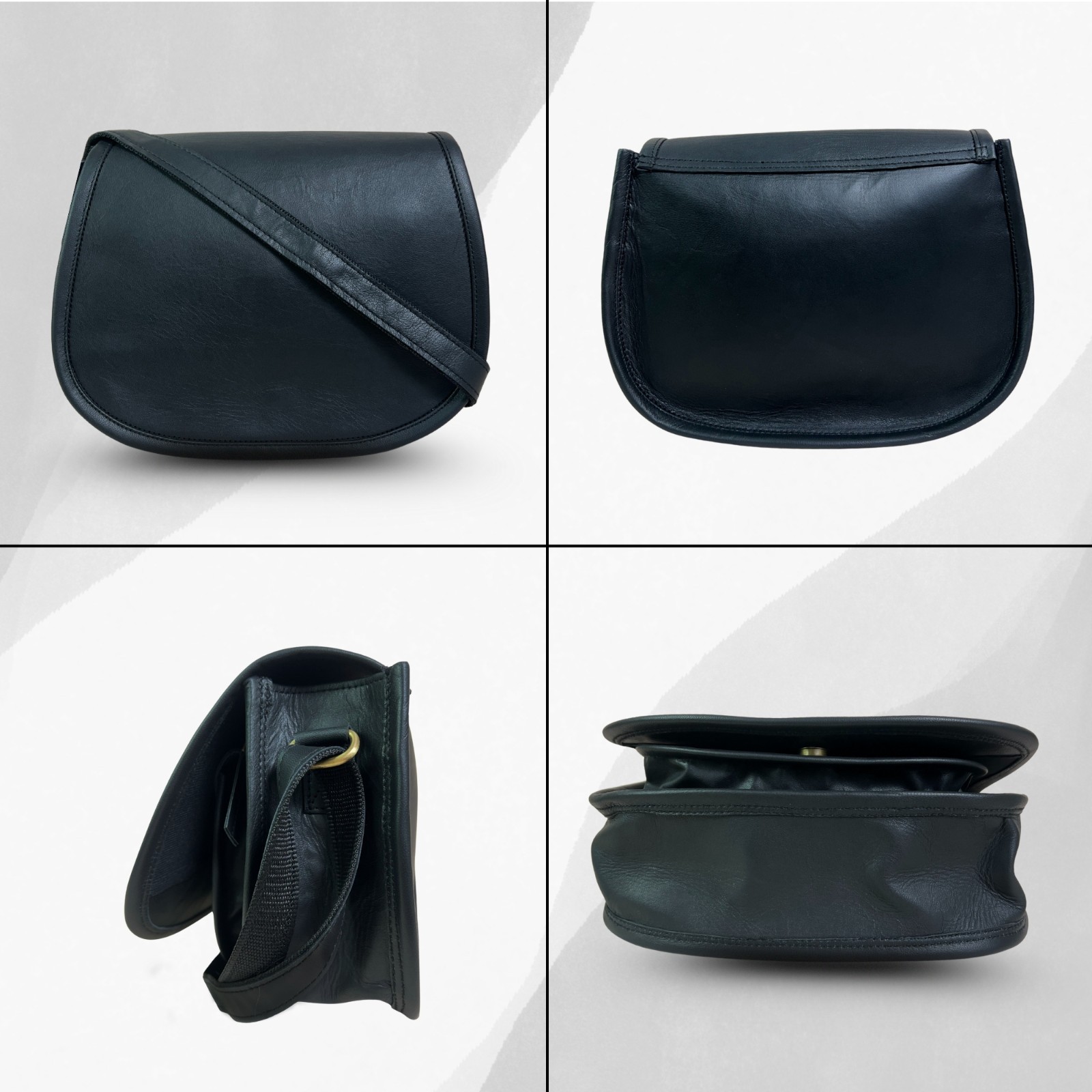 Madosh Leather Small Shoulder Crossbody for Daily Use Black Sling Bag for Womens