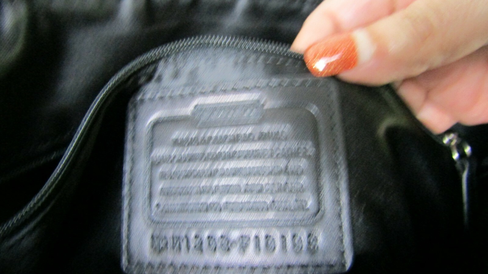 Coach F19198 Signature Sis Stitch Black Patent Leather Medium Tote Shoulder Bag!