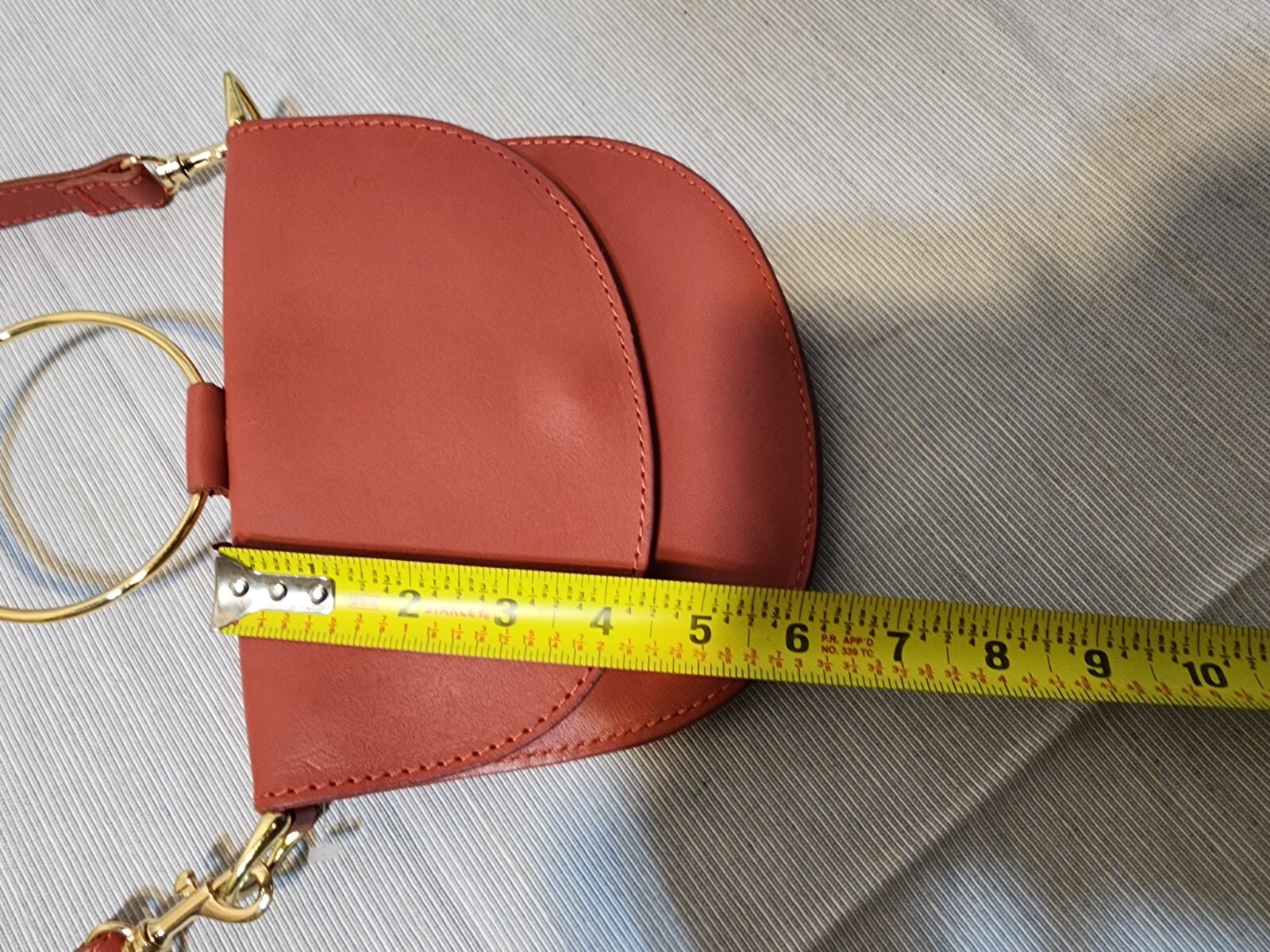 Able Medium Beautiful Leather Rust Clay Crossbody