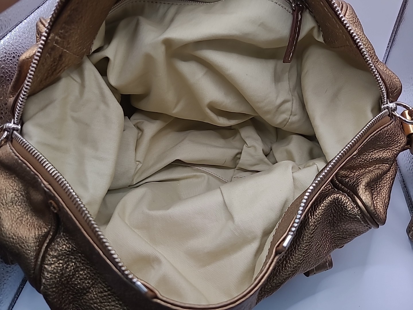 Chloé Paddington Shoulder Bag Metallic Gold Leather Padlock Bag