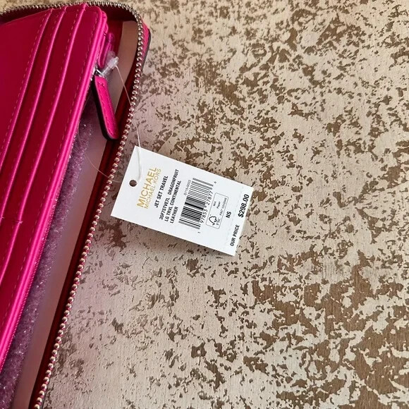 MICHAEL KORS MERCER MEDIUM ZIP BELTED SATCHEL BAG MK PINK LEATHER/WALLET OPTION