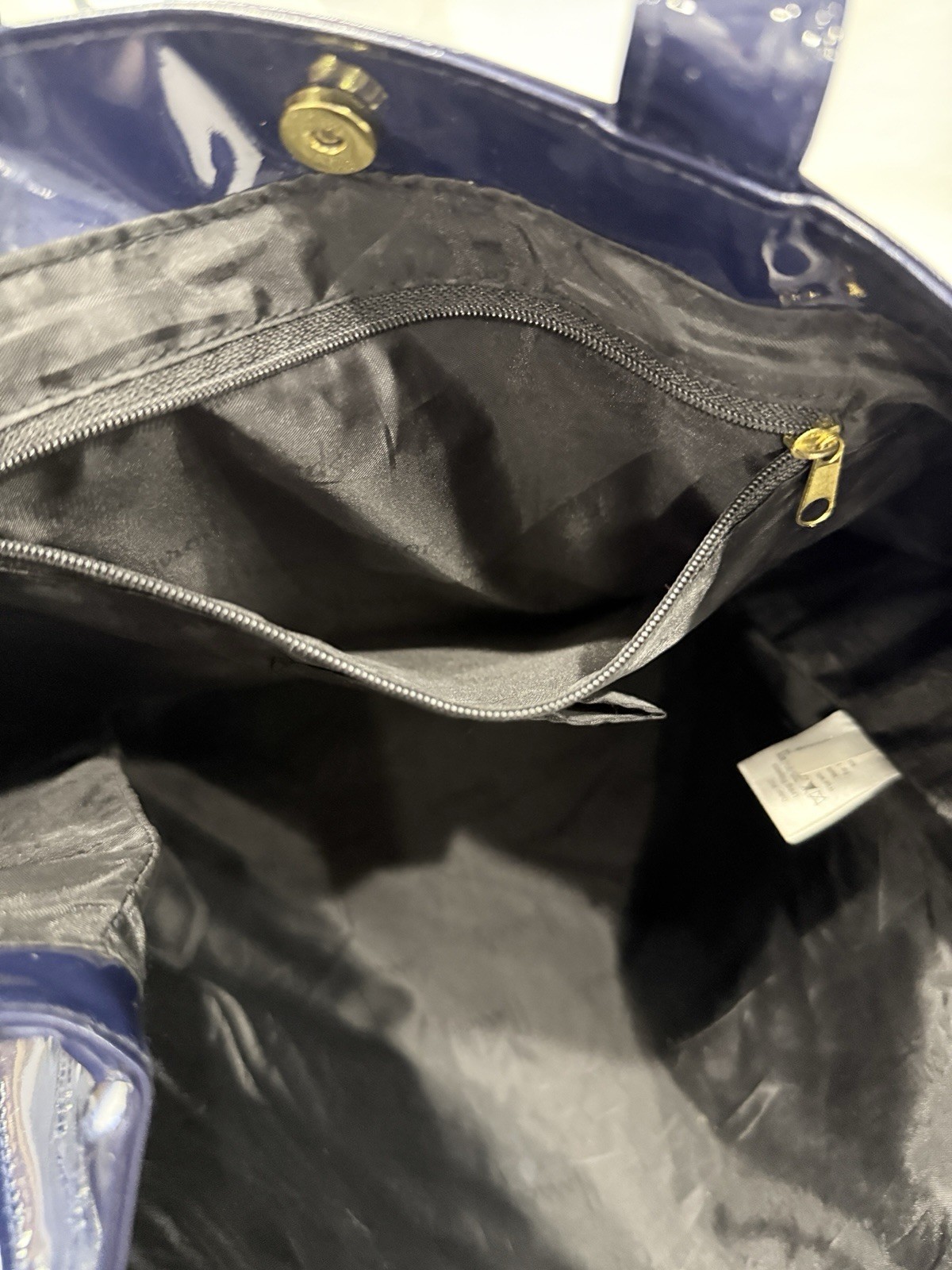 HARRODS Knightsbridge Super Logo Shopper Bag Navy Blue
