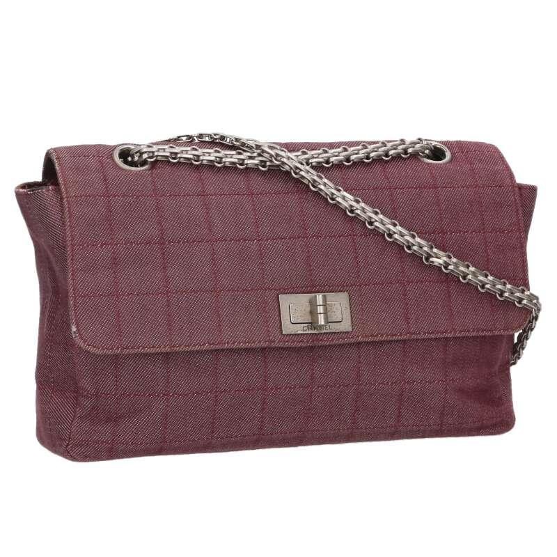 CHANEL Bag: 2.55 Choco Bar Bordeaux W24.5H17D5.5cm w/guarantee;