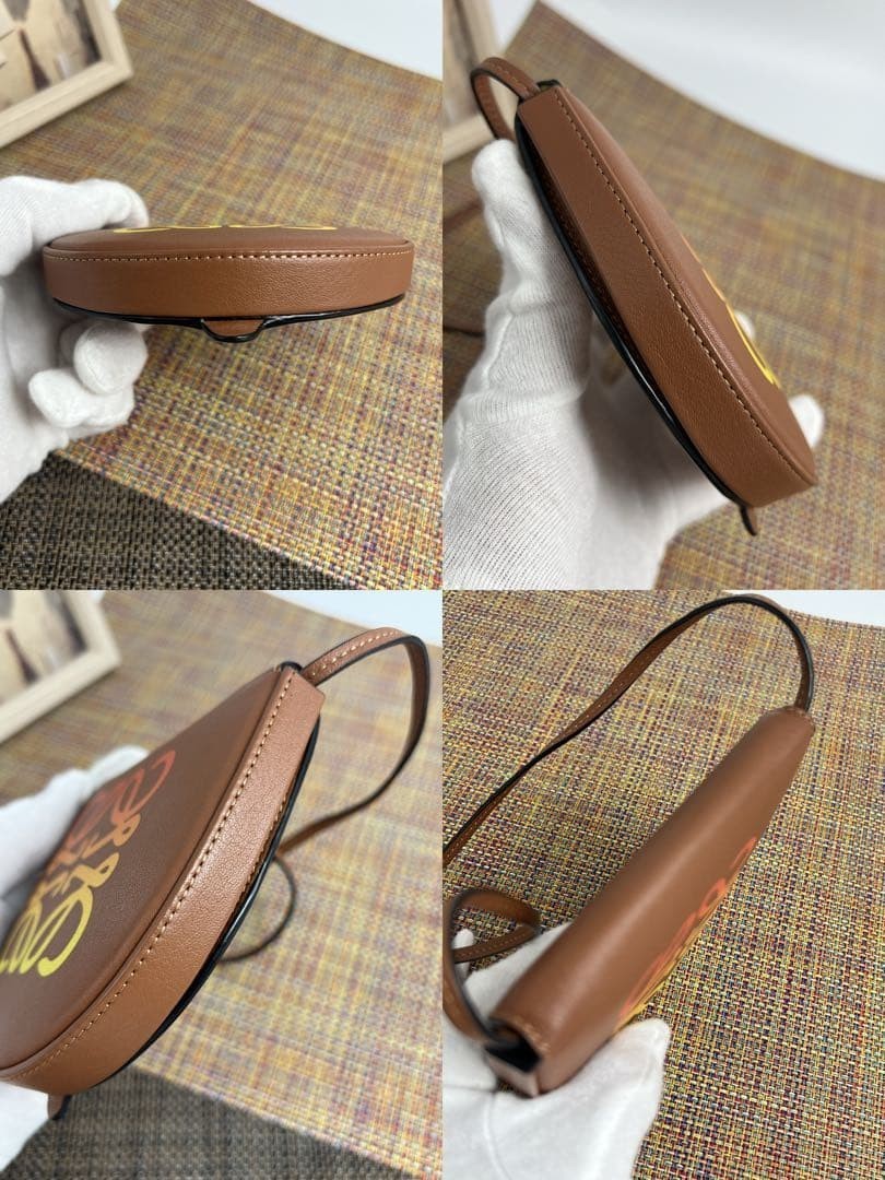 Almost Unused LOEWE Heel Pouch Shoulder Bag Brown
