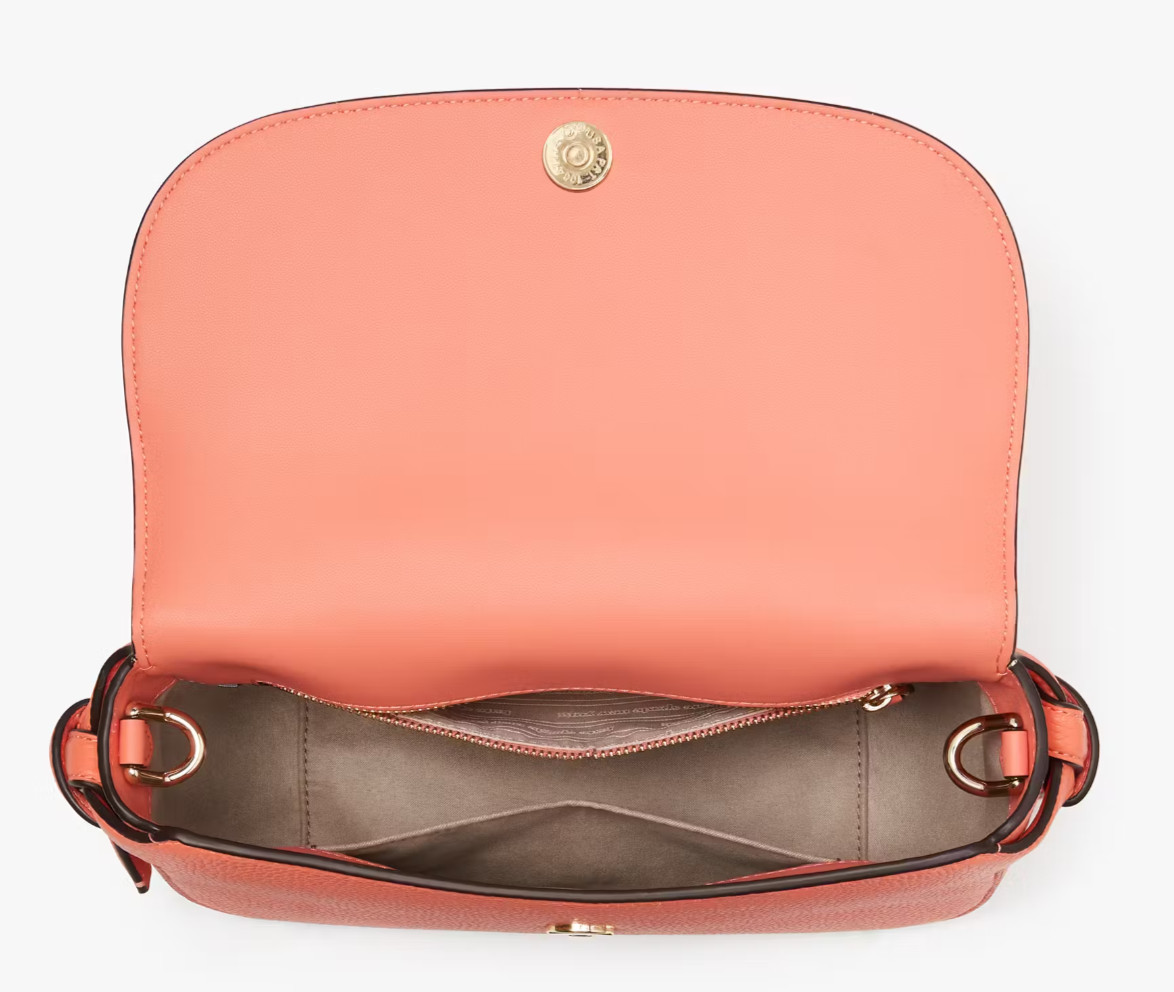 Kate Spade Knott Top Handle Crossbody Bag Orange Leather Purse KF833 NWT $298