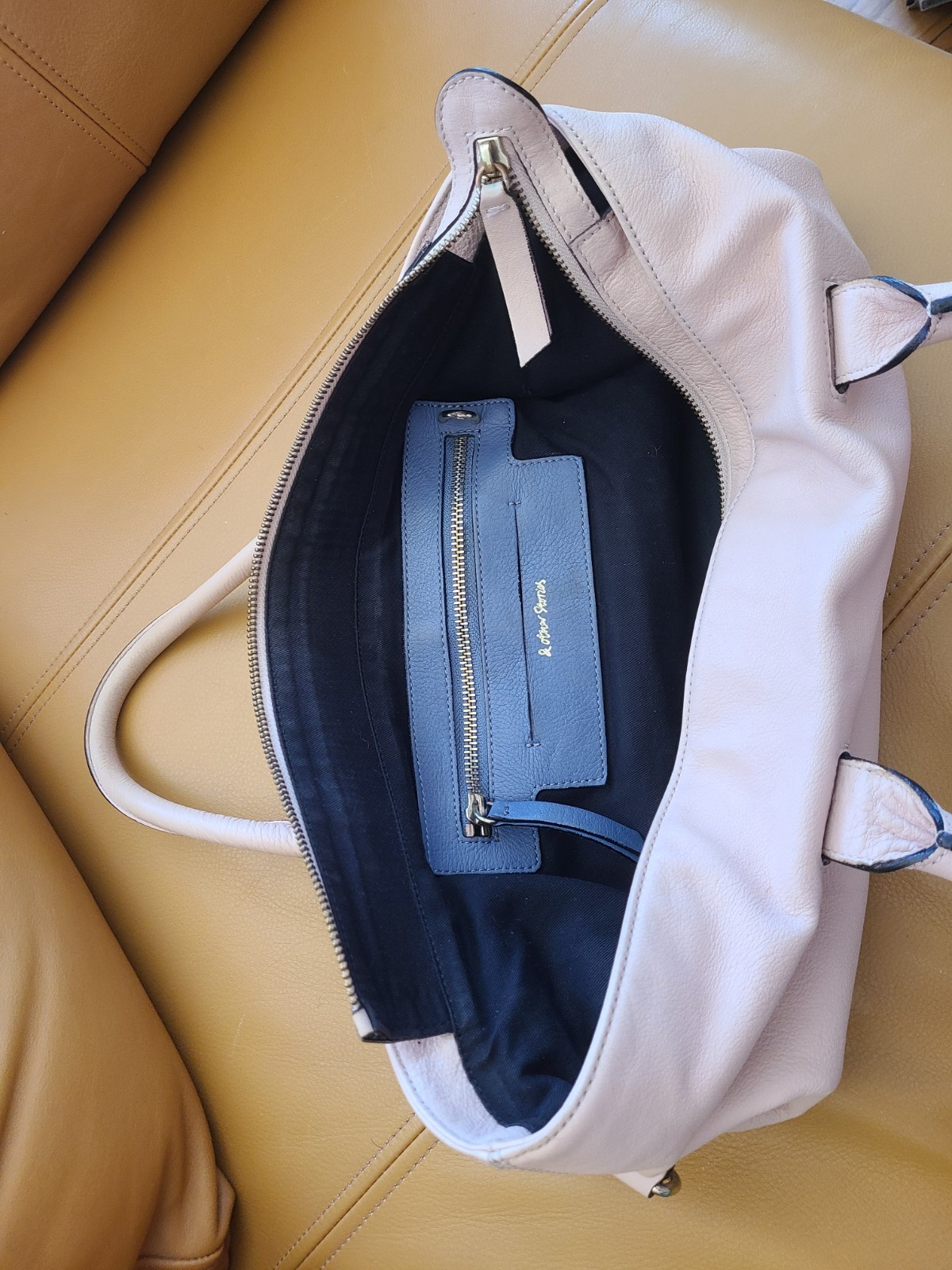 other stories leather bag pink