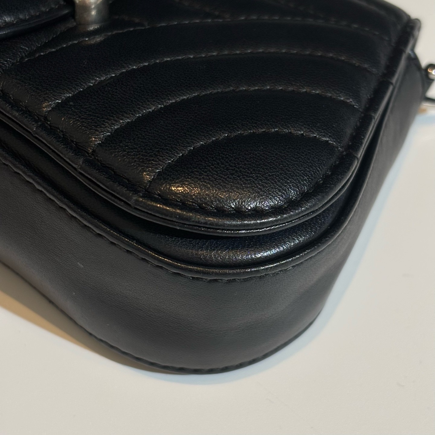 Prada Sidonie Mini Black Lambskin Leather Shoulder Crossbody Bag Duty Paid