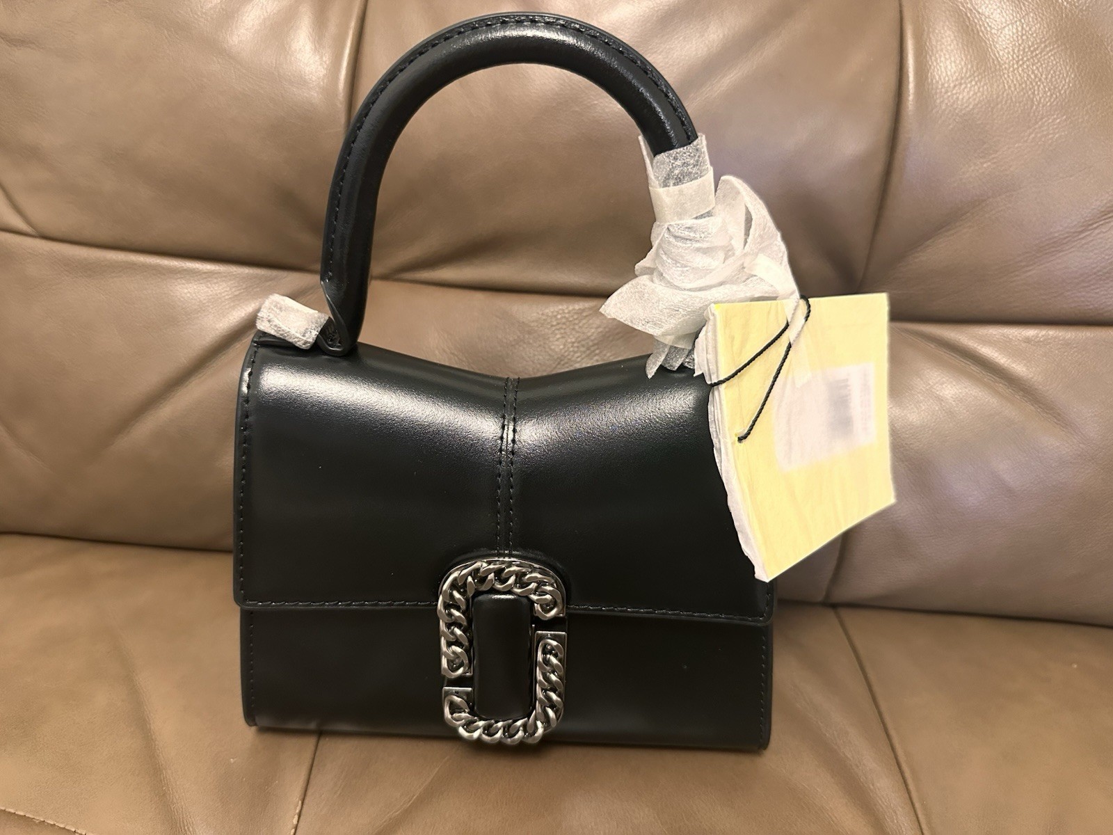 MARC JACOBS 2P3HSC004H01 Black W/SILVER HARDWARE WOMENS MINI HANDLE SHOULDER BAG