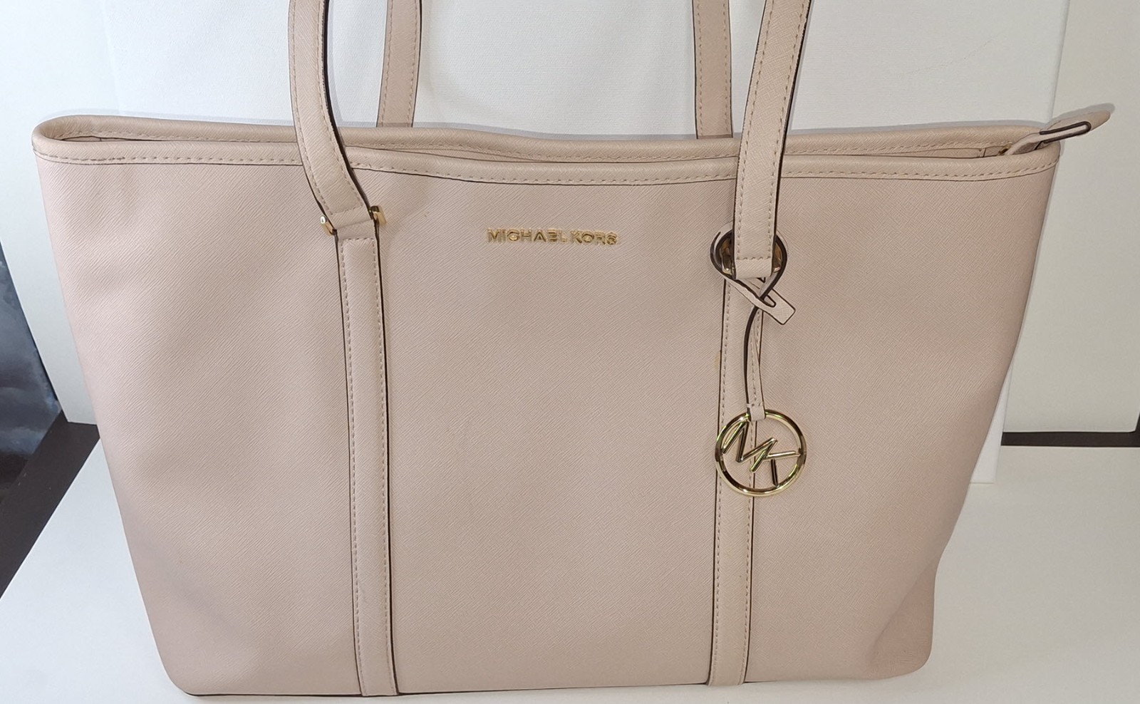 Michael Kors SADY Fawn Leather Bag Notebook Laptop Shoulder