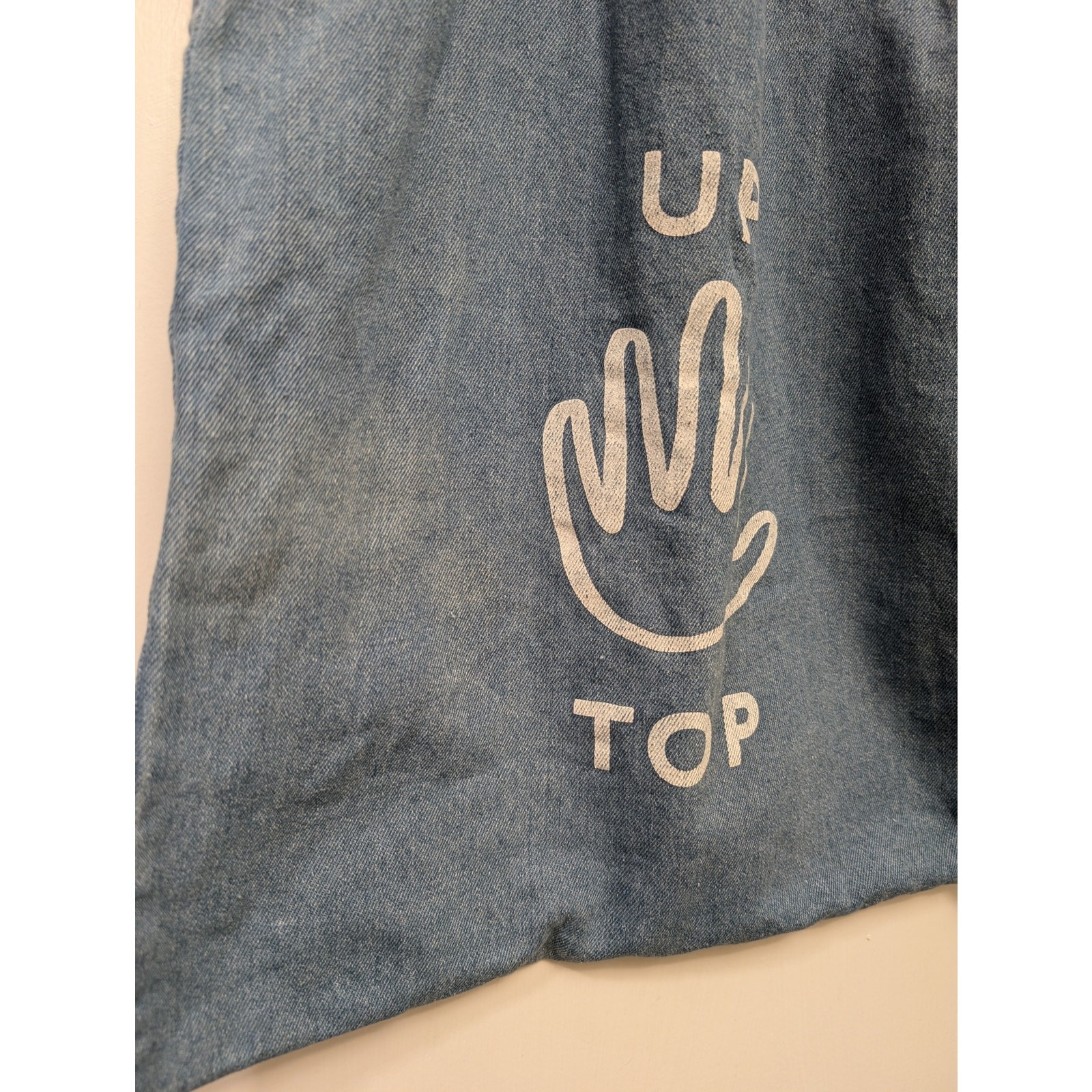 Madewell Insider Up Top Hand Slap Denim Tote Bbag Light Wash