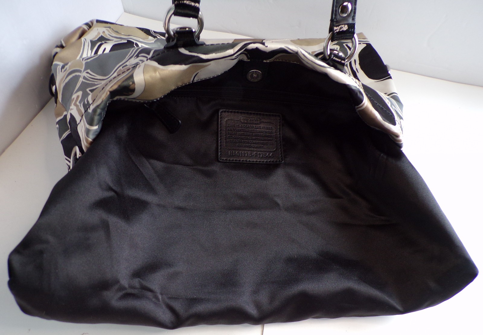 Coach Ashley Scarf C’s Print Large Satchel Purse Dbl Handles F17644