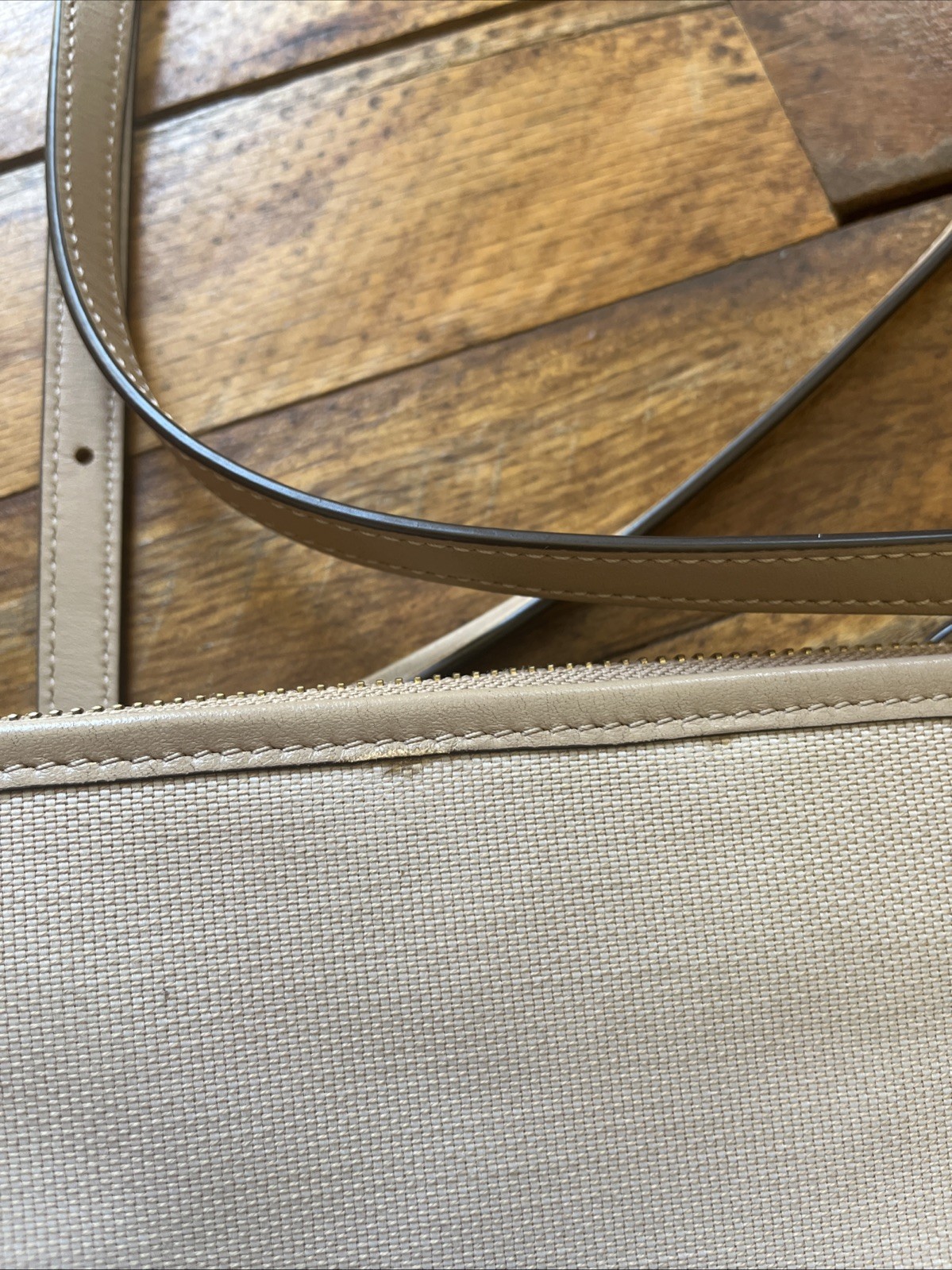 COACH Badge Jacquard Kitt Crossbody Chalk Taupe (Pre-owned/as pictured)