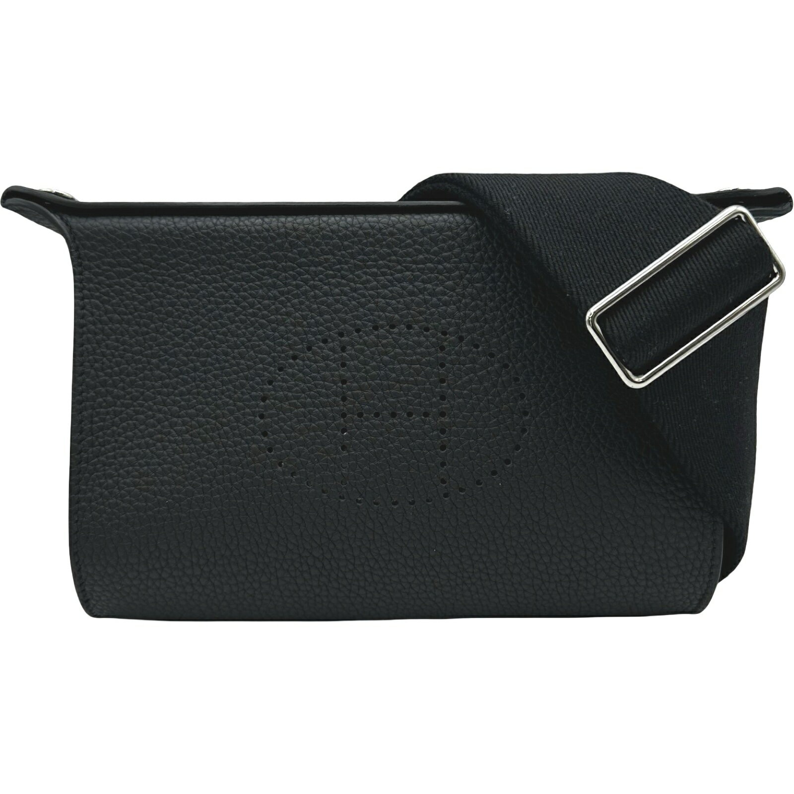 Hermes Videpoches Shoulder Bag 8.3in Togo Leather Noir Black Silver Hardware 99