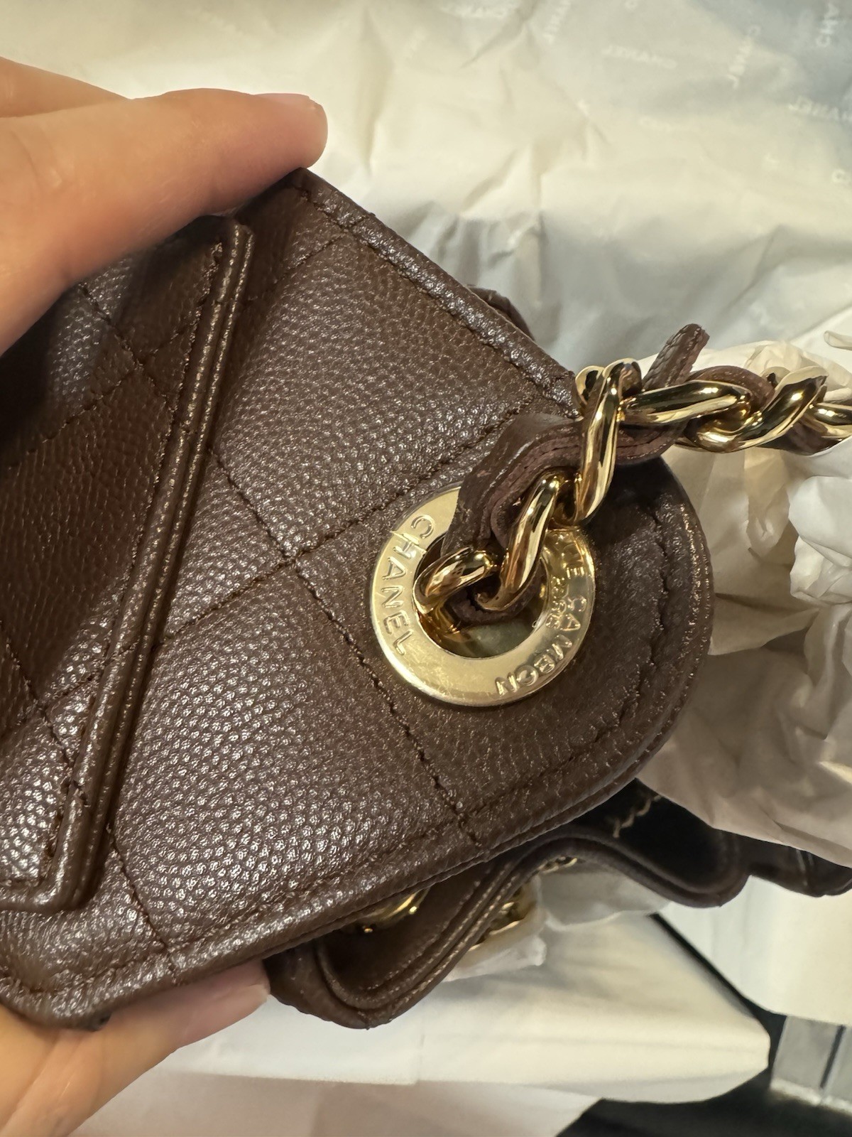 CHANEL 25 mini in dark brown, season 26B