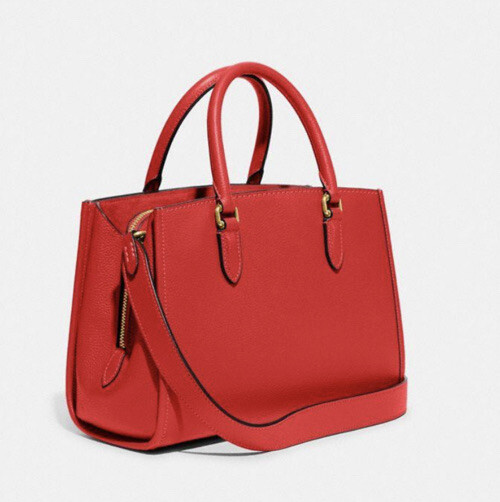 NWT NEW COACH Bag HUGE Handbag Brooke Carryall 28 Crossbody Turn Lock Key Red