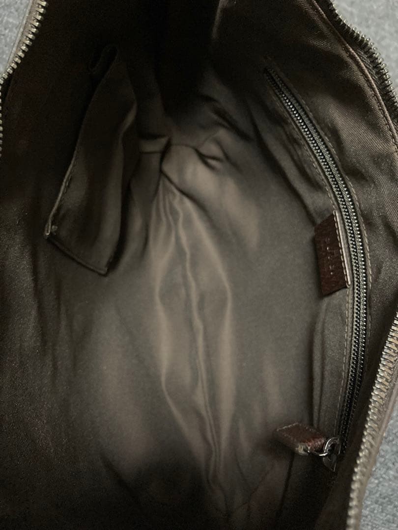GUCCI GG Canvas Half Moon Messenger Shoulder Bag Brown Unisex 181092 Near Mint