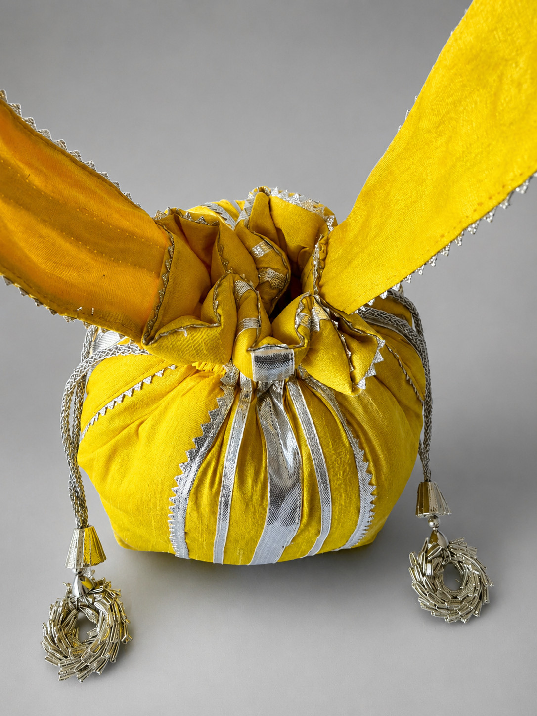Indian Gotta Lining with Matching Handle Gifting Wedding Favor Potli Bag
