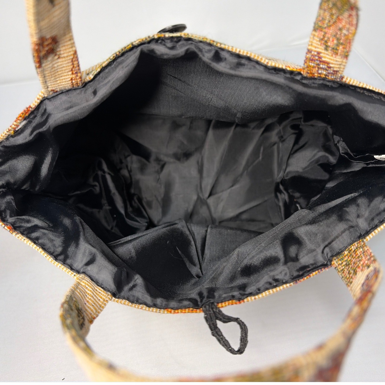 Vintage Butterfly Tapestry Tote Bag Woven Earth Tone Handbag Mini Shopper